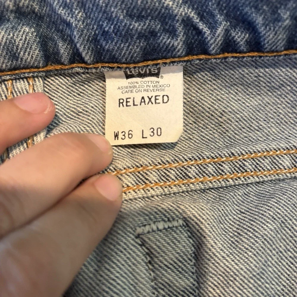 Levis 540 Jeans Mens Size 36x30 Blue Relaxed Fit Cotton Vintage‎ 90's Brown Tab